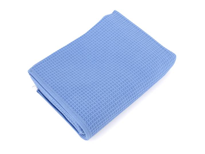 Serviette de toilette 50x100 cm nid d'abeille PURE WAFFLE 300 g/m² bleu mer