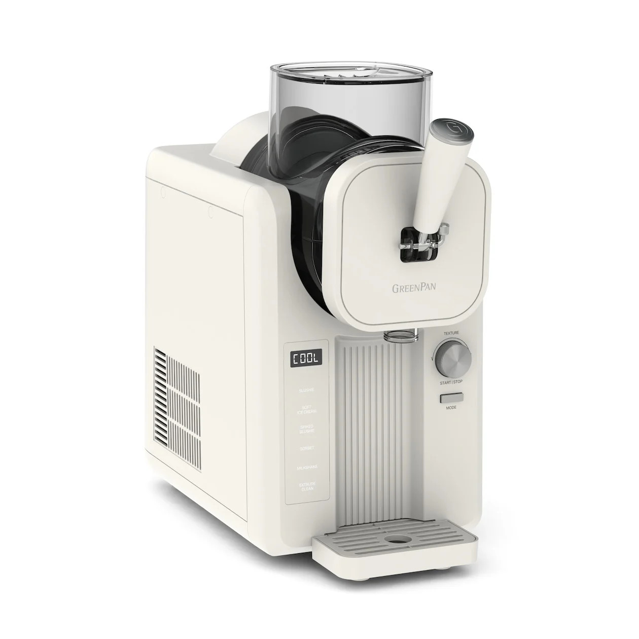 GreenPan Frost Ijsmachine Wit met Thermoelektrische Koeling en Vaatwasserbestendige Onderdelen