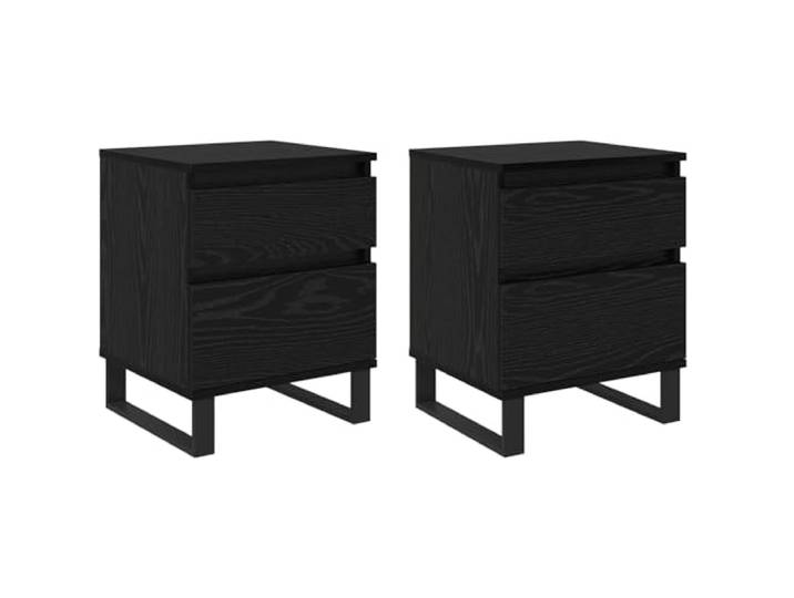 Coespram Nachttisch 2er Set, Beistelltisch mit Schubladen, 40x35x50 cm Praktische Ablage für Schlafzimmer mit offenen Fächern und stabilen Metallbeinen für eine ordentliche Raumgestaltung.