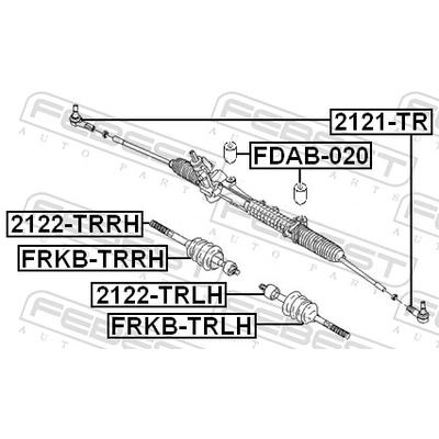 FEBEST Spurstangenkopf 2121-TR Vorderachse für Ford