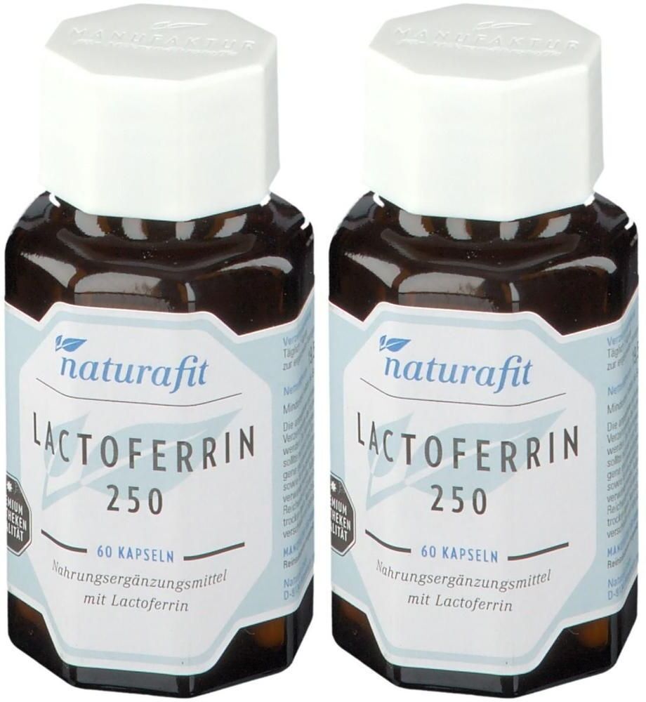 Naturafit Lactoferrin 250 mg aus Kuhmilch Kapseln 2x 2x60 St