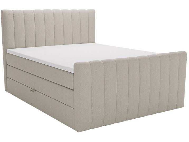 Boxspringbett WINTER hellbraun 140x200cm weich