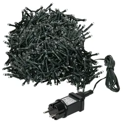 ECD Germany LED Cluster Lichterkette 14 m 700 LEDs Extra Warmweiß 8 Modi IP44 Innen/Außen Weihnachtsbeleuchtung Büschellichterkette