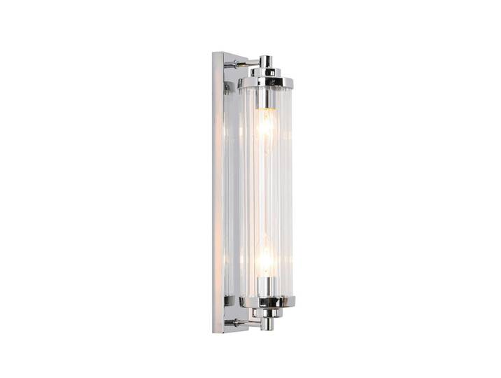 Wandleuchte, Chromfarben, Glas, 10x42 cm, RoHS, Lampen & Leuchten, Innenbeleuchtung, Wandlampe, Wandlampen