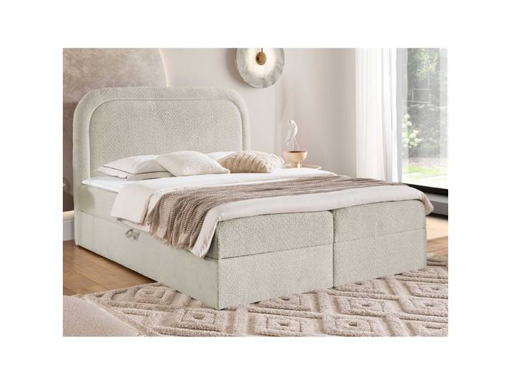 Boxspringbett mit zwei Bettkästen Bukirt Boucle