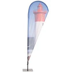 Beachflag Alu TropfenForm 190cm Druck