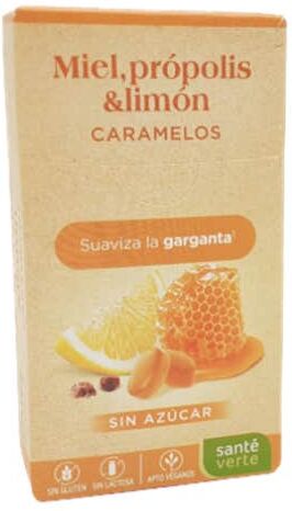 Sante Verte Santé Verte Caramelos Miel Própolis y Limón Bio 35g