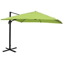 Décoshop26 - Professioneller Restaurant-Sonnenschirm für Gartenterrasse 3x3m (Ø4,24m) Polyester Aluminium/Stahl 23kg grün ohne 04_0003299