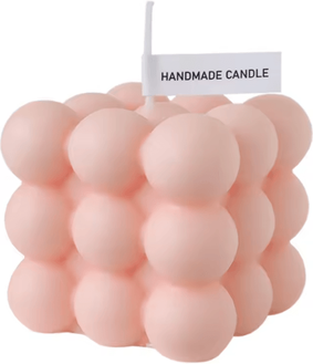 Inspire Essentials Soy Wax Decorative Cube Candle pink