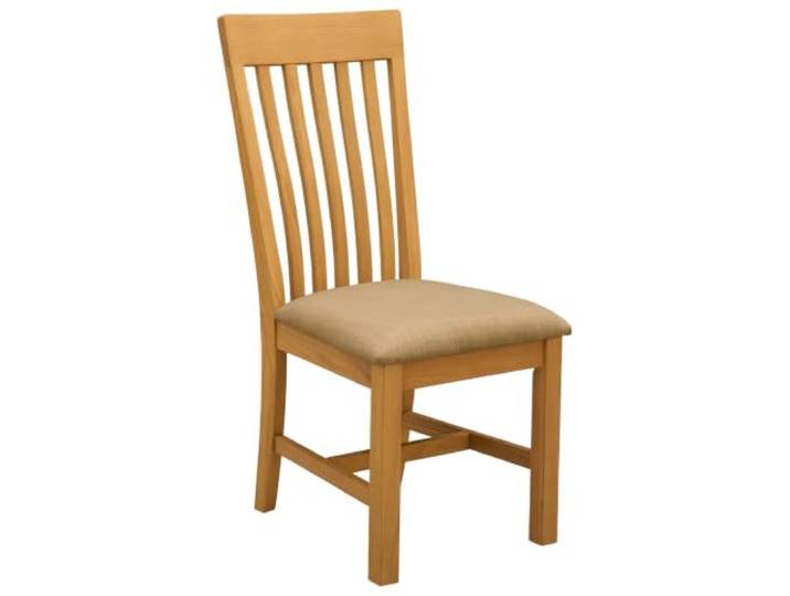 HKLGBVCR Esszimmerstuhl, 2 Stück, massives Eichenholz, Beige Schlichter und praktischer Stil, Küche und Esszimmer, maximales Gewicht 110 kg pro Sitz