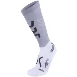 UYN Run Compression Fly lange Laufsocken mit Cool-Air-Flow Technologie aus Natex Herren pearl grey/grey 35-38
