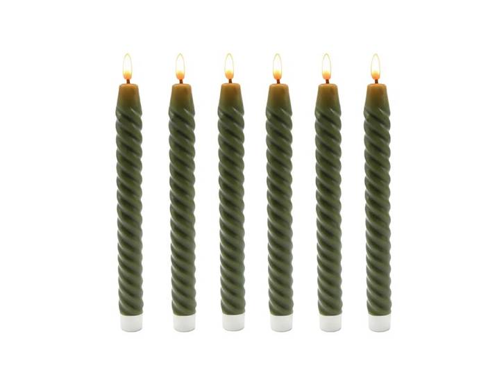 Relaxdays LED Stabkerzen 6er Set