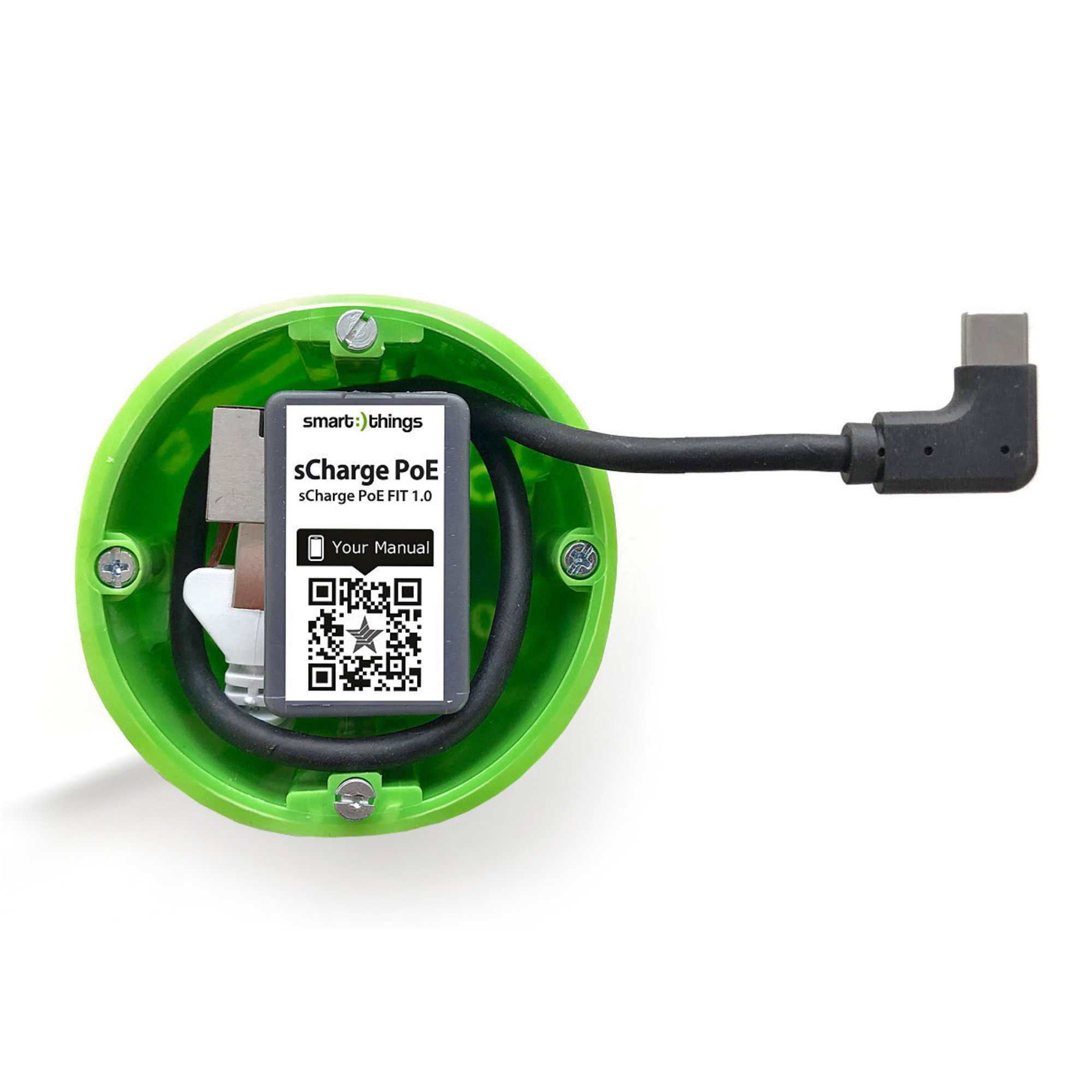 smart things s28 C sCharge PoE FIT C - Strom + Ethernet mit USB-C Anschluss für sDock Fix Serie