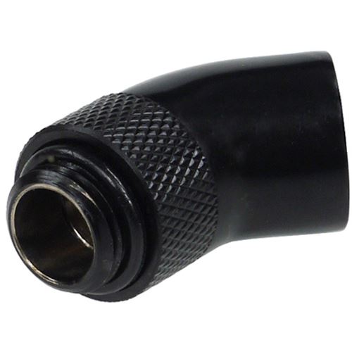 Alphacool HF Winkeladapter 45° - drehbar - G1/4 AG auf G1/4 IG - Deep Black