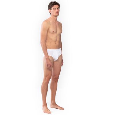 Slip MEY "Noblesse", Herren, Gr. M, weiß, Feinripp, Obermaterial: 100% Baumwolle, unifarben, körpernah, Unterhosen Slip, Ohne auftragende Seitennähte