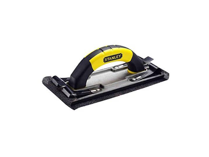 STANLEY Ponceuse manuelle plate avec clip amélioré\, STHT0-05927 Poignée bi-matière confortable\, corps en aluminium à usage intensif\, conception de serre-joint efficace
