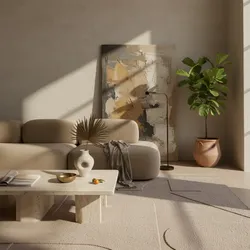 Kurzflorteppich Waschbar LAVAREDO, im Skandi-Stil, Beige, 80 x 150 cm