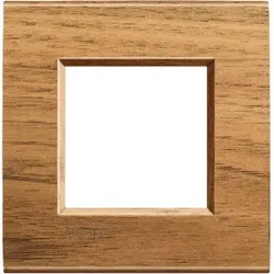 Legrand LNA4802LNC Abdeckrahmen LIVINGLIGHT: 1-fach, 2 Module, Farbe: Walnuss