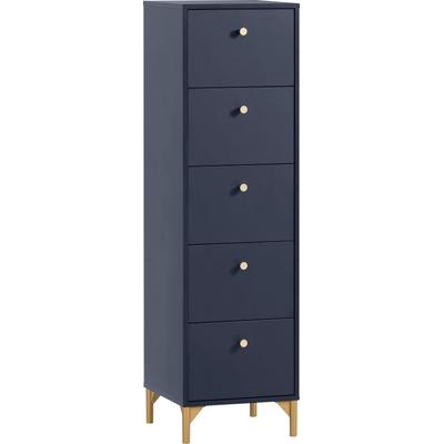 Kommode SCHILDMEYER "Alfa, Kommode, melaminharzbeschichtet, Made in Germany, B: 40 cm", blau (nachtblau), B:40,1cm H:142cm T:40cm, Sideboards, Kommode, Solide Verarbeitung - Dieses Produkt ist in Deutschland gefertigt