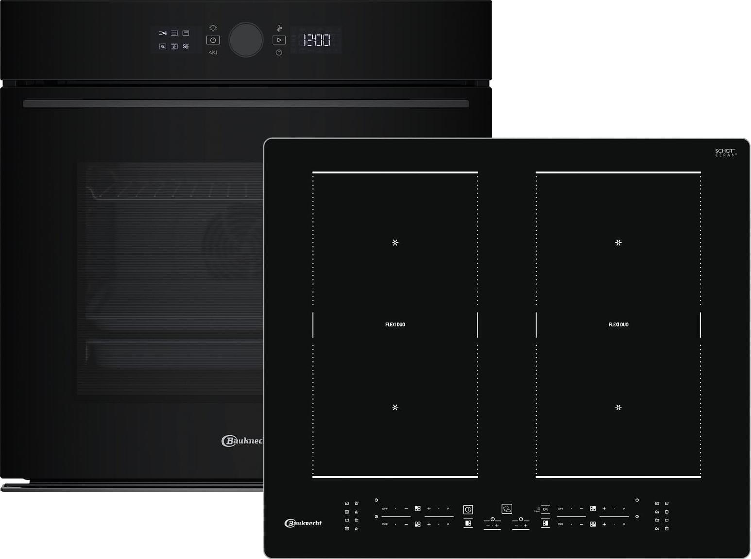 Bauknecht BAKO PYRO Set Pyrolyse Backofen BBI5S8PM1SK + Induktionskochfeld BB 8760C AL