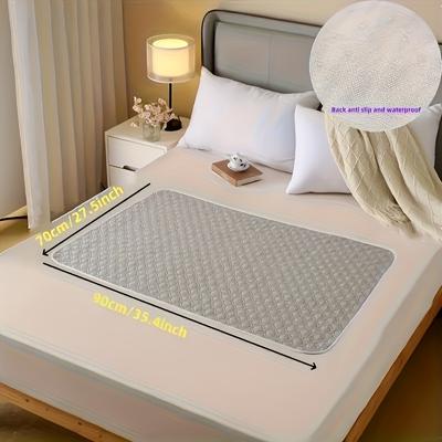 Friendly Fresh Finds Leak Proof Washable Incontinence Pad Counter slip Non Woven Fabric Bed Mat For Seniors, Pets, Menstruation & Home Use smoke Gray l