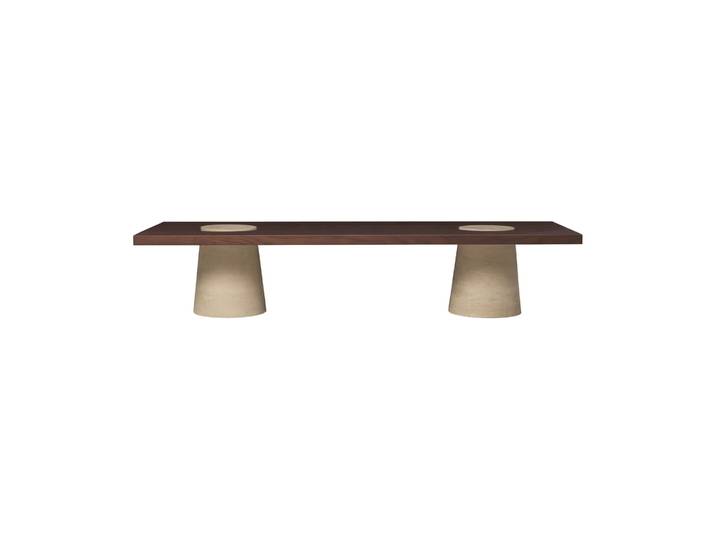 Ferm Living Table basse Grova Travertin, 155x55x34 m