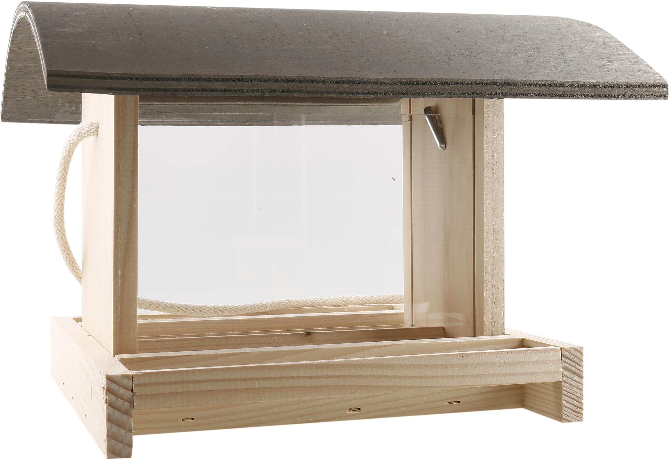 Vogelhaus "Eric Schweizer Stockhorn", braun, B:24cm H:23cm T:17,5cm, Tierhäuser, Vogelhaus, Holzart: Pappel, Tanne (Schweiz) braun B/H/T: 24cm x 23cm x 17,5cm