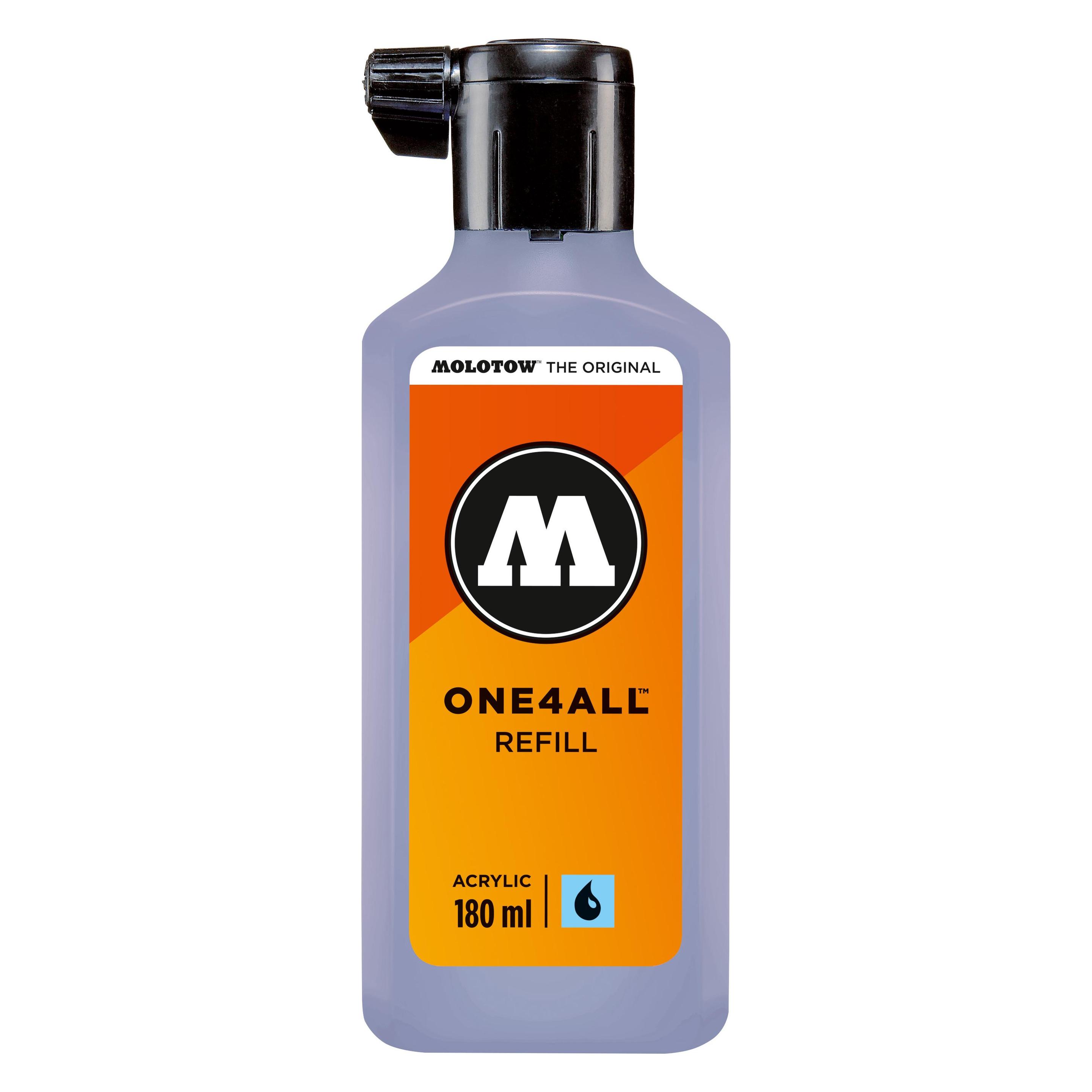 Molotow Nachfülltinte One4All für Permanentmarker 180ml blauviolett pastell (Blau, Violett, 180 ml) (MO692209)