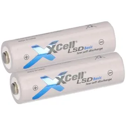 2x XCell Mignon AA Akku LSD Basic Ni-MH 1,2V 2100mAh