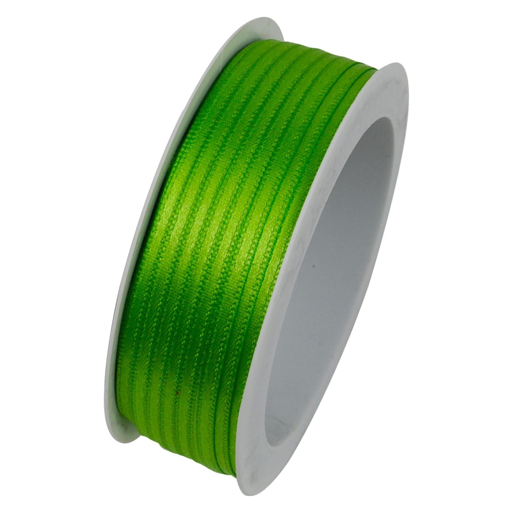 Goldina Doppelsatinband 3mmx50m apfelgrün (1x) (8972035510050)