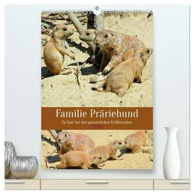 Familie Präriehund (hochwertiger Premium Wandkalender 2026 DIN A2 hoch), Kunstdruck in Hochglanz