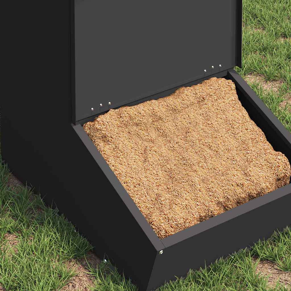 vidaXL Distributeur de porcs Noir 55 x 38 x 76 cm 20 kg