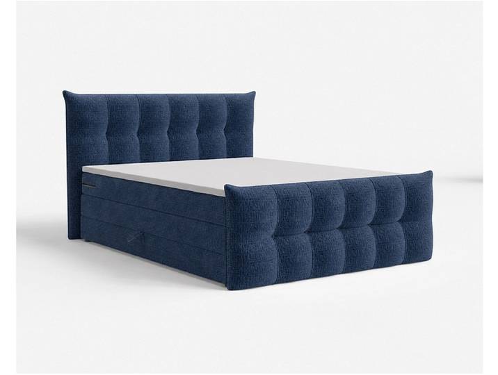 Boxspringbett ANGORA marine 140x200cm halbfest