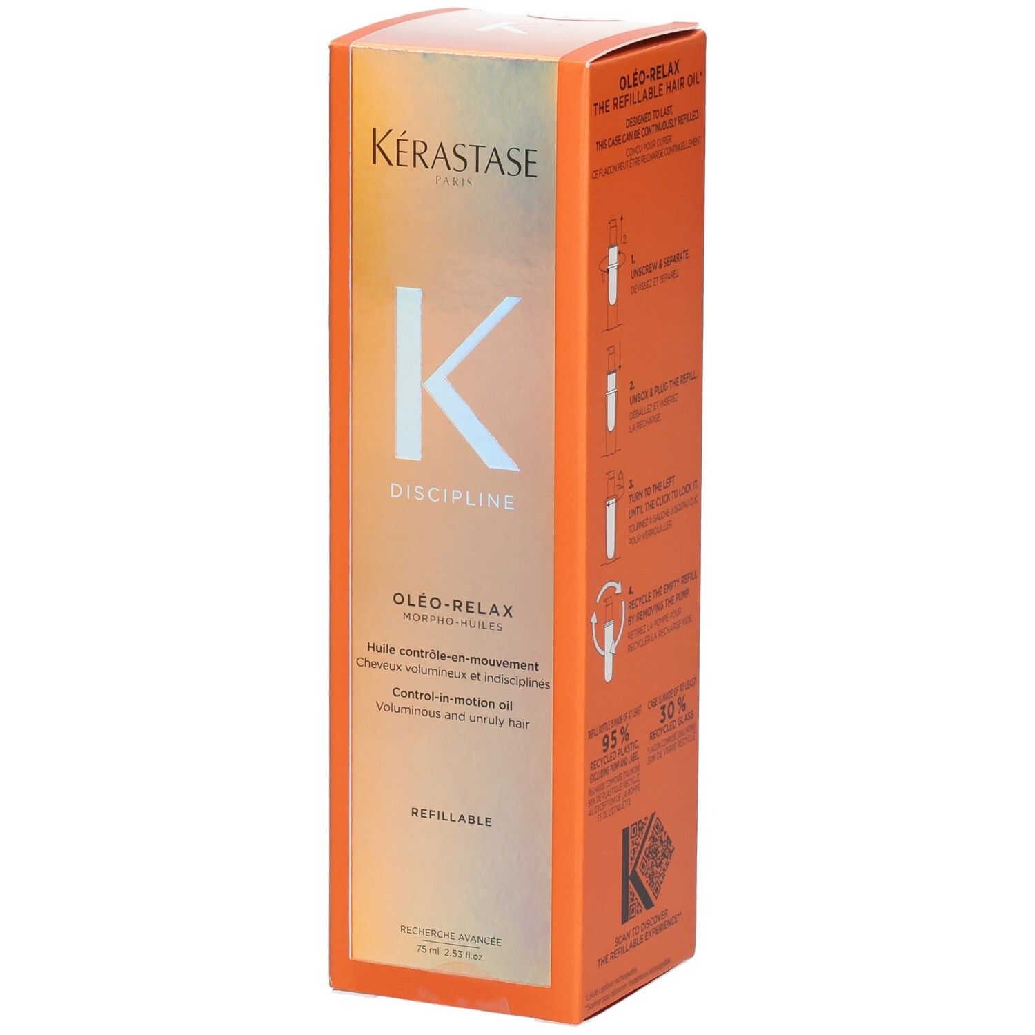 Kerastase Discipline Oleo-Relax Advanced Hair Oil Refillable 75ml 75 ml Ätherisches Öl