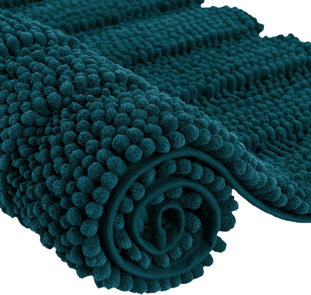 Badmat Pluche Blauw Groen - Zachte en Ultra Absorberende Vloermat - 40 x 60 cm