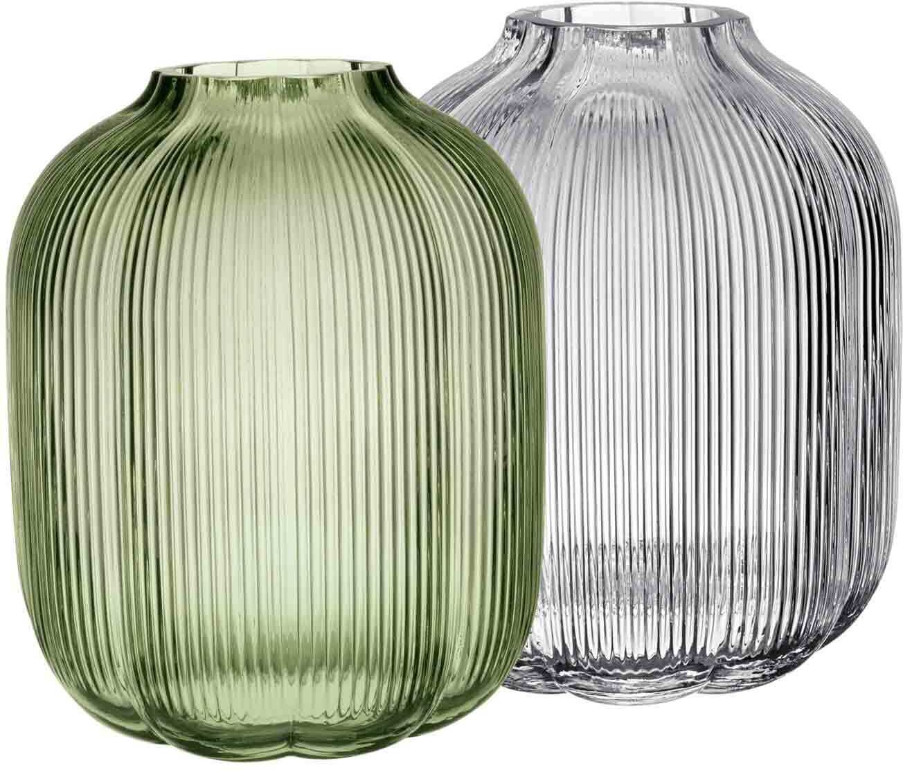 Dekovase VILLEROY & BOCH "Vasen Fleur 19 cm 2er Set bunt", bunt, Vasen, Dekovase