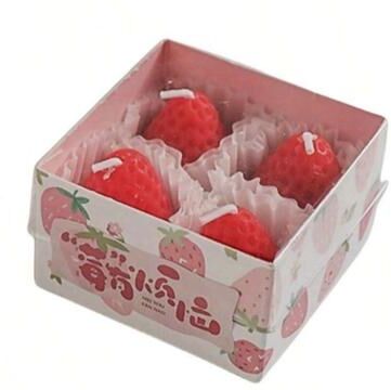 On Spot Shop Creative Candles Gift Set, Biscuit Candles And Cookie Scented Candles, Modeling Wax Holiday Decoration red
