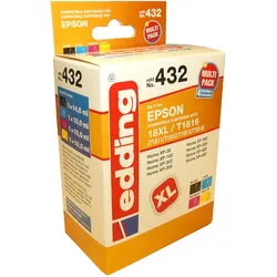 Edding für Epson 18XL Druckerpatrone – black-tri-color – Alternativprodukt