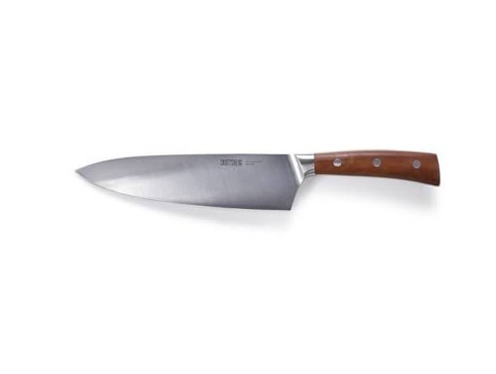 SKOTTSBERG Kochmesser 20 cm – Japanischer 4116 JFE Edelstahl, konturierter FSC-Kotibé-Holzgriff, inklusive edler Holzbox - 28° Schärfwinkel