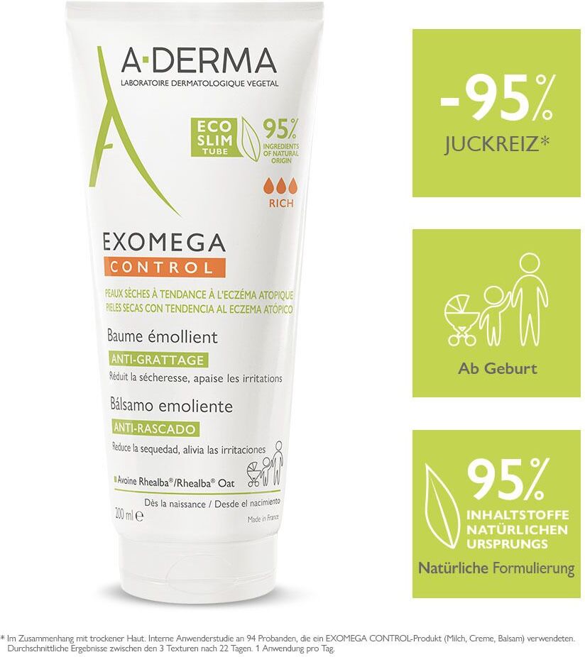 A-Derma Exomega Control Balsam rückfettend 200 ml