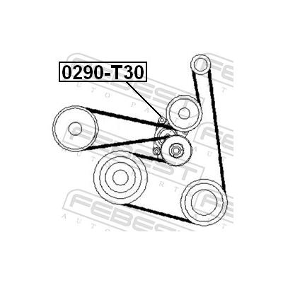 FEBEST Riemenspanner, Keilrippenriemen 0290-T30 für NISSAN