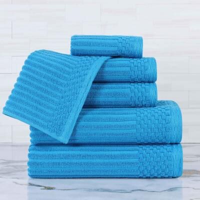 Superior Soho Ribbed Cotton 6-Piece Assorted Towel Set