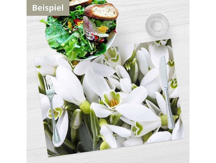Tischset Schneeglöckchen III 12er-Set 44 x 32cm Multicolor