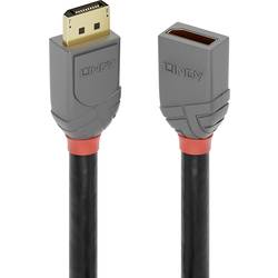LINDY DisplayPort Verlängerungskabel DisplayPort Stecker, DisplayPort Buchse 3.00 m Anthrazit, Schwarz, Rot 36498 vergoldete Steckkontakte DisplayPort-Kabel