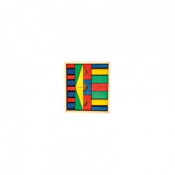 Halmakegel.com 22 Bausteine im kleinen Kasten - bunt - 50mm 260213