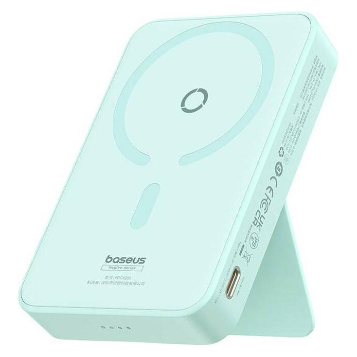 Baseus Powerbank MagPro Magnetic 5000mAh 20W, MagSafe (mint) (10000 mAh, 20 W, 37 Wh) (P10064101333-00)