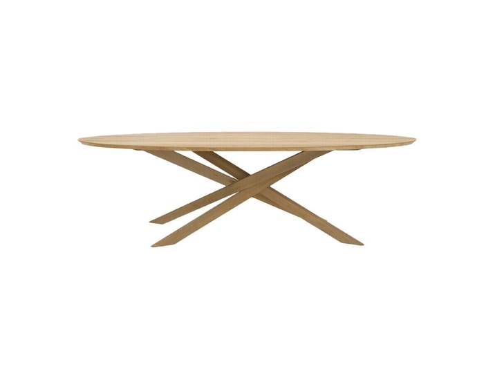 ETHNICRAFT table ovale MIKADO (267 cm - chêne)