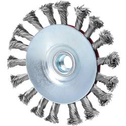 KS Tools 340.0051 Rostfreie Kegelform-Stahldrahtrundbürste, 0,5mm, Ø 115mm