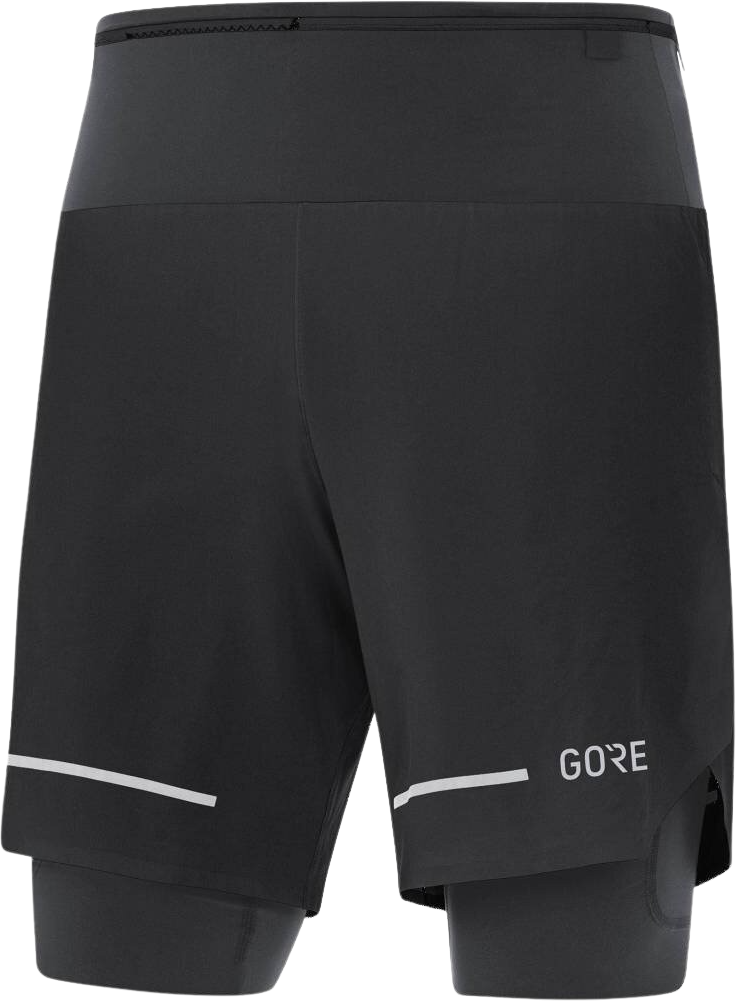 Gore Wear Ultimate 2IN1 Laufshorts Herren Schwarz Gr. S