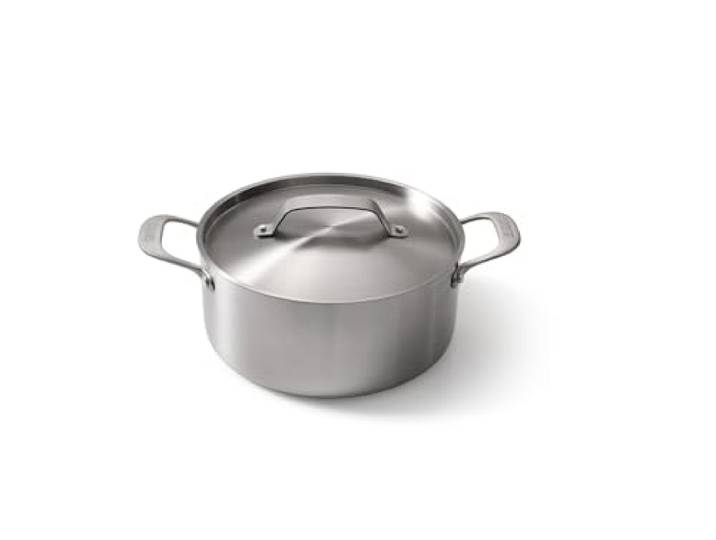 Skottsberg Edelstahl Kochtopf mit Deckel - Ø 24 cm - 4,75 L – PFAS frei, spülmaschinenfest - für Induktion, Gas, Ceran & Backofen